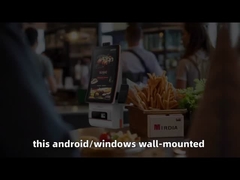 Wall-mounted Self-service Ordering Kiosk with POS System for Bar Restaurant Retail Android