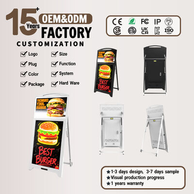 quality  Floor Standing Android Digital Advertising Display 21.5 Inch with LED Fluorescent Writing Board factory