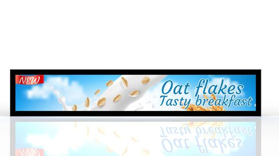 Wall Mounted Shelf Edge LCD Screen , Stretched Bar Type LCD Display For Supermarket Mall