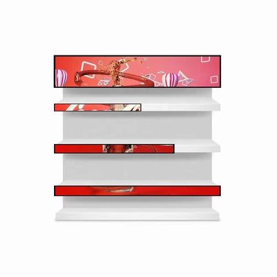 23.1 inch custom size supermarket indoor advertising media player strip Ultra wide shelf screen stretch bar lcd display