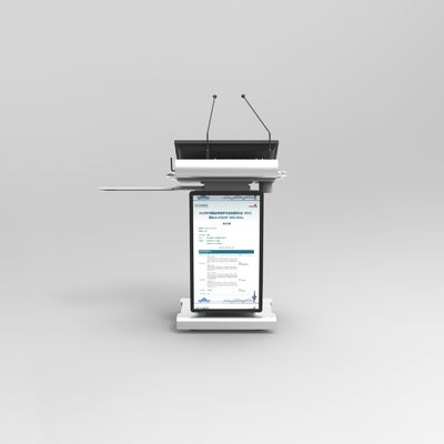 wireless Multimedia Podium With Microphone And Speaker 32" Front Screen