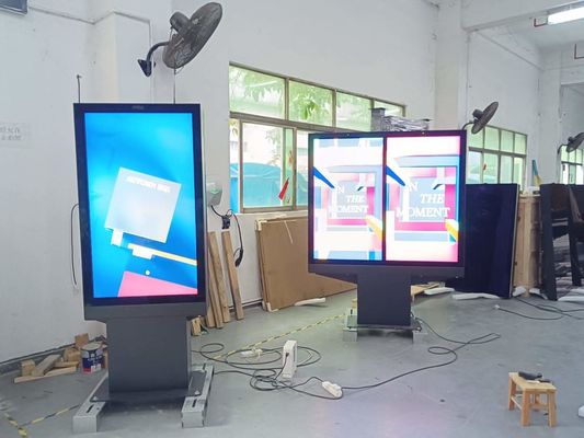 43 75 inch touch screen vertical lcd panel stand advertising display led advertising machine full hd big advertising s