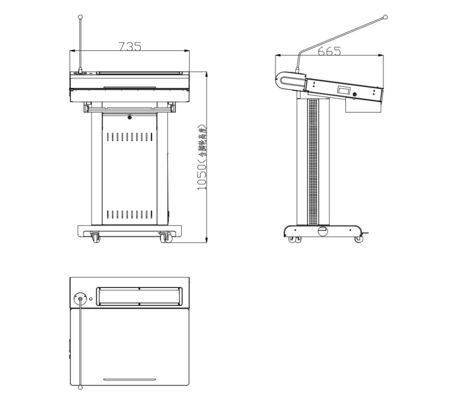 Wireless Microphone Lectern Smart Integrated Digital Podium With 23.8" Front Screen