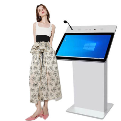 Portable Auditorium Smart Podium with 32" Front Screen and Height Adjustable Digital Lectern Featuring Intel i5 6th