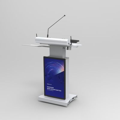 Digital Multimedia Podium  Audio Visual Smart Lectern With Microphone And Speaker