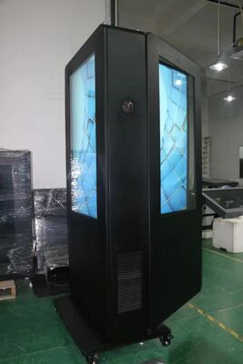 55 65 Inch Outdoor Totem Signage 4K Double Sided Digital Signage Advertising Display with 2500Cd/m² Brightness