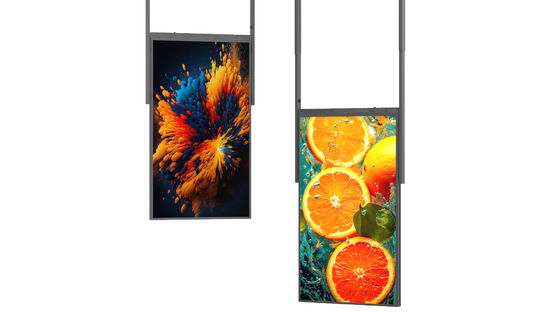 Ultra Thin Bezel Shop Window Screen Double Sided Suspended Window Displays