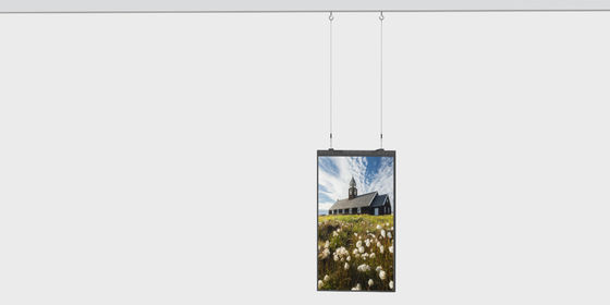 High brightness ultra thin menu board digital advertising player dual screens window hanging double sided lcd display