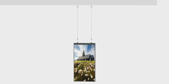 55 65 Inch Shop Window Display Screens 2500 Nit High Brightness LCD Monitors