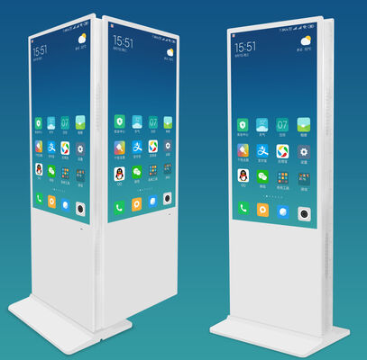 Double Screens Floor Standing LCD Digital Signage with 350 Cd/m² Brightness and Android OS for Retail Stores