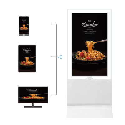 Customized Floor Stand 4K Digital Signage Display and Player Tempered Glass Digital Signage