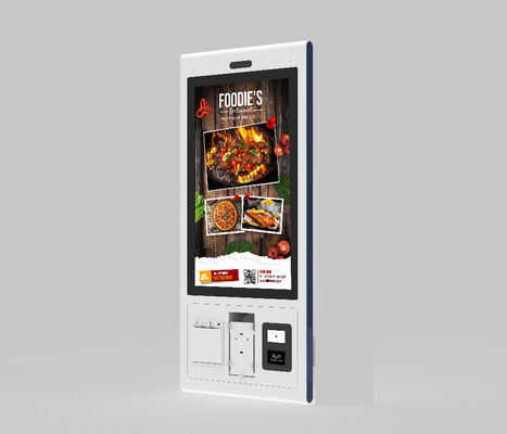 32 Inch Windows/Android Self Service Kiosk Machine with Printer Scanner for Supermarket Payment and Ordering
