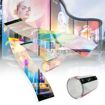 Flexible LED Film Screen Bendable Transparent Display with IP65 Waterproof for Exhibition/Billboard/Retail Visual Solution