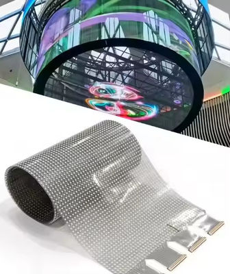 IP45 Waterproof Flexible LED Film Screen Custom Size 85% High Transparency for Indoor/Outdoor Advertising
