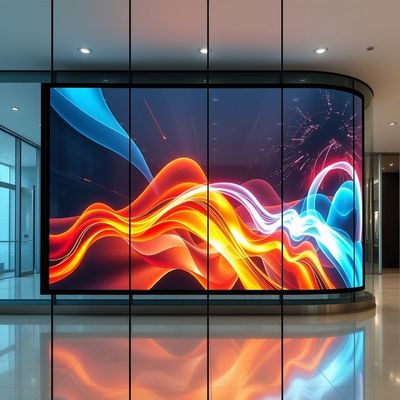 Bendable Transparent LED Display Film IP65 Rated  5000nits Brightness Ultra-Thin 3.9mm Design Easy Installation for Curved Surfaces