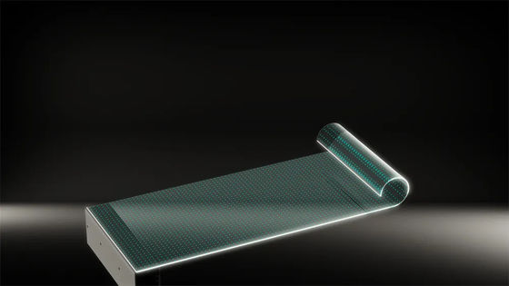 Ultra-Thin 3.9mm Design High Transparency LED Film Screen 85% Light Transmittance 5000nits Brightness