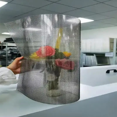 High Transparency 85% Indoor Glass Curtain Wall LED Display Film 5000nits Brightness Ultra-Thin 3.9mm Design Custom Size