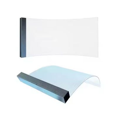 IP43 Waterproof Glass Curtain Wall Advertising LED Film Screen 5000nits Brightness 3840Hz Refresh Rate Vertical≥140° View Angl
