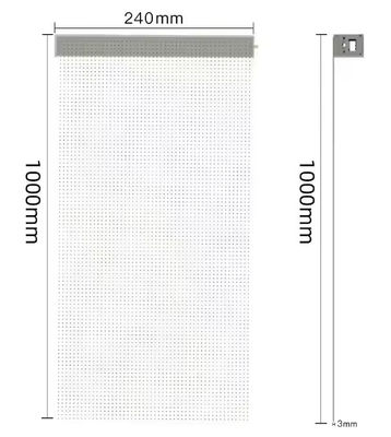 Sleek LED Transparent Film Screen High Transparency 85% 5000nits Brightness Ultra-Thin 3.9mm Design Customizable Size