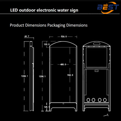 Outdoor P2.5 Portable LED Signage with 10H Battery 4500Nits IP65 Waterproof for Commercial Advertising