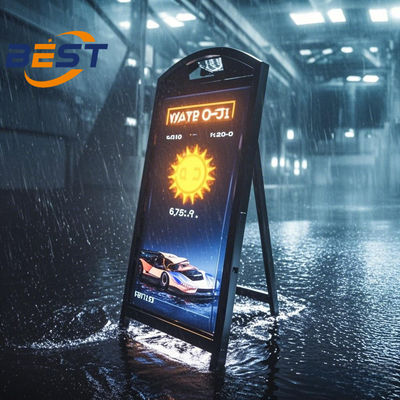 Battery-Powered Portable LED Signage with Android 9.0, IP65 Waterproof & 50000mAh Long-Lasting