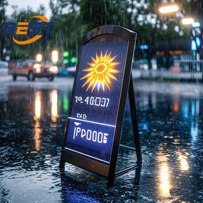 P2.5 Pixel Portable LED Signage All-Weather Metal Frame 4500Nits Brightness 10H Battery Life