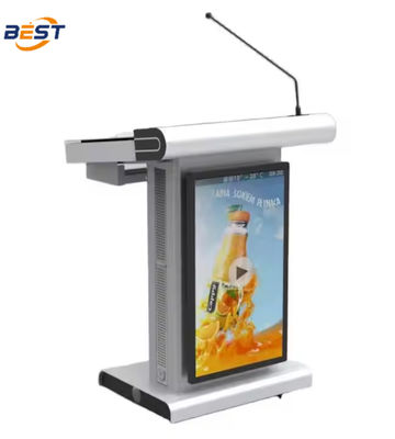 Android/Windows 7/8/10 Mobile Smart Digital Podium Hidden Cable Management 720kg/m3 Density Board Phosphating Coating