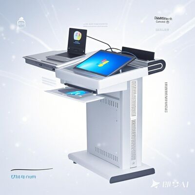 TFT 8GB RAM Digital Multimedia Podium with 350 Cd/m² Brightness and 1050mm Ergonomics Height for Business Presentations