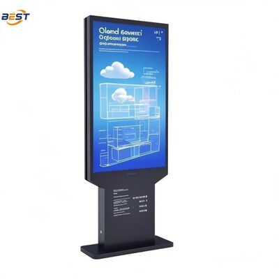Outdoor LCD Digital Signage with 30mm Thickness IK10 Tempered Glass and IP66 Weatherproof for Advertising