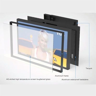 Outdoor IP66 Waterproof Digital Signage 55 Inch 5000nit UHD Aviation Grade Aluminum Alloy