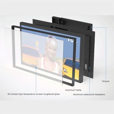 Outdoor IP66 Waterproof Digital Signage with 5000nit Brightness and Aviation Grade Aluminum Alloy