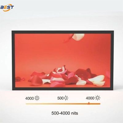 High Brightness Commercial LCD Display 4000nit Smart Light Sensor 178 Degree Viewing Angle