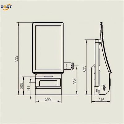 Wall-mounted Self-service Ordering Kiosk with POS System for Bar Restaurant Retail Android