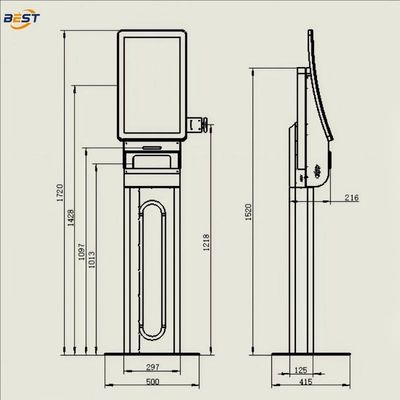 Floor-standing Self-service Ordering Kiosk for Hotel Library Hotpot LCD Menu Mobile POS