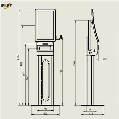 Floor-standing Self-service Ordering Kiosk with 10-point Capacitive Touch and 1920*1080 Resolution