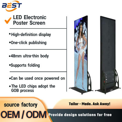 Indoor Poster LED Display Screens P1.25/P1.86/P2/P2.5 Full Color Rental OEM ODM Solutions