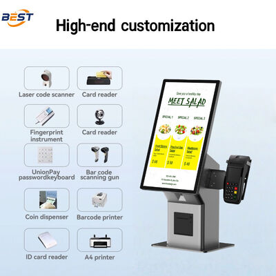 Interactive Touch Screen Vending Machine with 178°/178° Viewing Angle, 8GB DDR3 RAM, and Capacitive Touch Screen