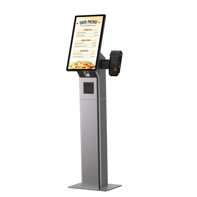 21.5 inch Capacitive Touch Screen Self-Service Ordering Kiosk for McDonalds Restaurant Hotel Payment Cash POS Stand