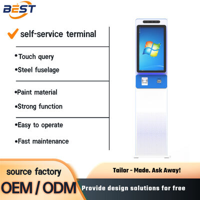 Commercial Self-Service Payment Terminal with 50,000-Hour Lifespan, 10-Point Capacitive Touch, and RGB Ambient Lighting