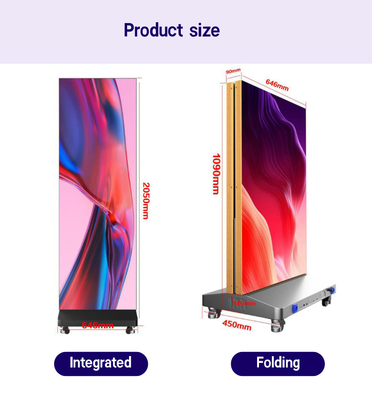 Indoor LED Poster Display Screen P2.5 1920x640mm Front Service
