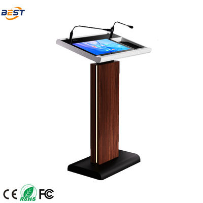 Digital Podium Smart Lectern with 21.5 Inch Display Multi Points Foil Touch and Advertising TV Display Screen