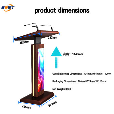 Electronic Digital Smart Advanced Modern Technology Electric Multimedia Interactive Podium