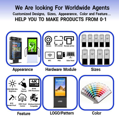 Outdoor LCD Display with 16:9 Aspect Ratio 50000 Hours Lifespan and 3840X2160 Resolution Digital Signage