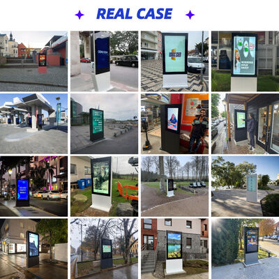 Outdoor LCD Display with 2500 Nits High Brightness IP65 Waterproof and 10-Point Capacitive Touch for Digital Signage