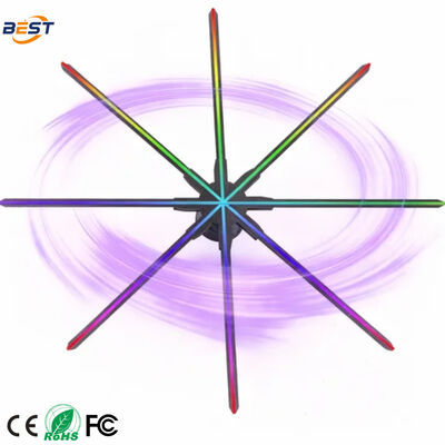 3D Holographic Fan with 768 LED Lamp Beads 1 ms Response Time and 3740nit Brightness for Indoor Use