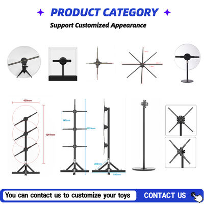 3D Holographic Fan with 768 LED Lamp Beads 1 ms Response Time and 3740nit Brightness for Indoor Use