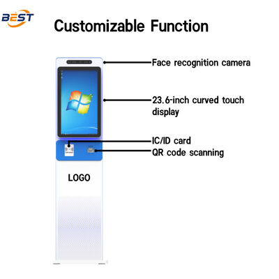 21.5/27 Inch Self-Service Kiosk Android/Windows Touch Screen Printer/QR Scanner Cash Payment-OEM Including Barcode Reader SDK