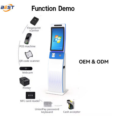 1920X1080 Resolution Self-Service Ordering Kiosk with Capacitive Touch 10 Point and Modular Add-Ons