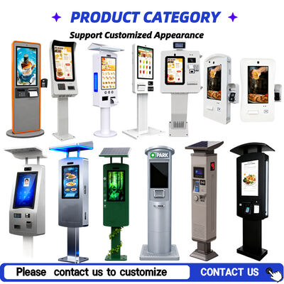 Outdoor Self Ordering Kiosk with IP65 Waterproof Rating Intel Core i3/i5/i7 Processors and 10-point Capacitive Touch