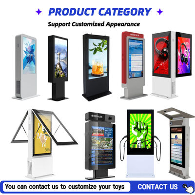 Double-sided Outdoor LCD Digital Signage with 10-Point Capacitive Touch and CE/CCC/FCC/ROHS/ISO9001 Certification